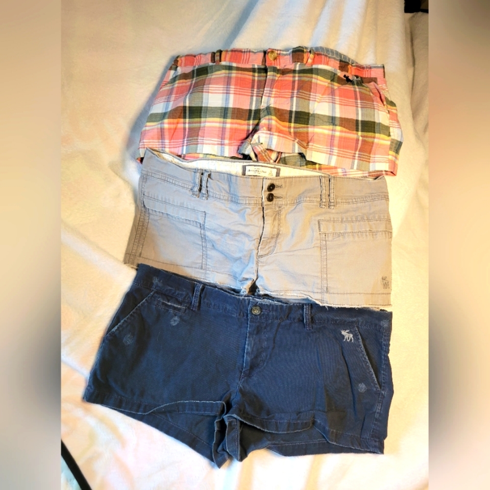 3 pack chino Abercrombie &Fitch 'Perfect Stretch'  shorts